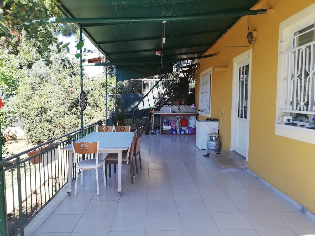 Shaded terrace
